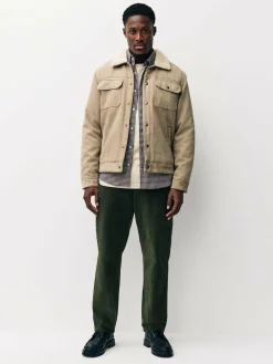 Next Regular Fit Smart Cotton Rich Corduroy Elasticated Waistband Trousers^ Pants & Chinos