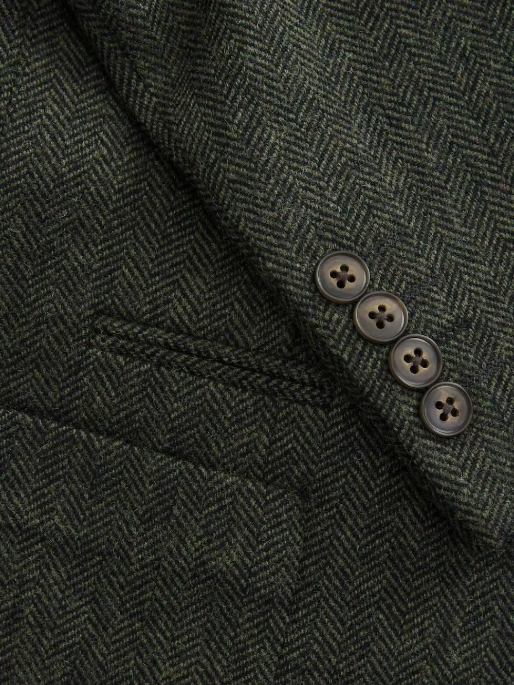 Discount Next Regular Fit Wool Rich Herringbone Blazer Khaki Green
