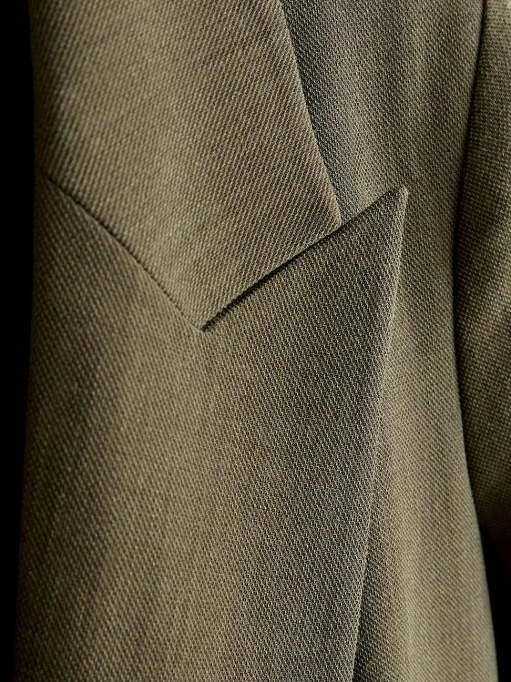 Next Khaki Green Relaxed Crosshatch Blazer^Women Blazers|Suits & Tailoring