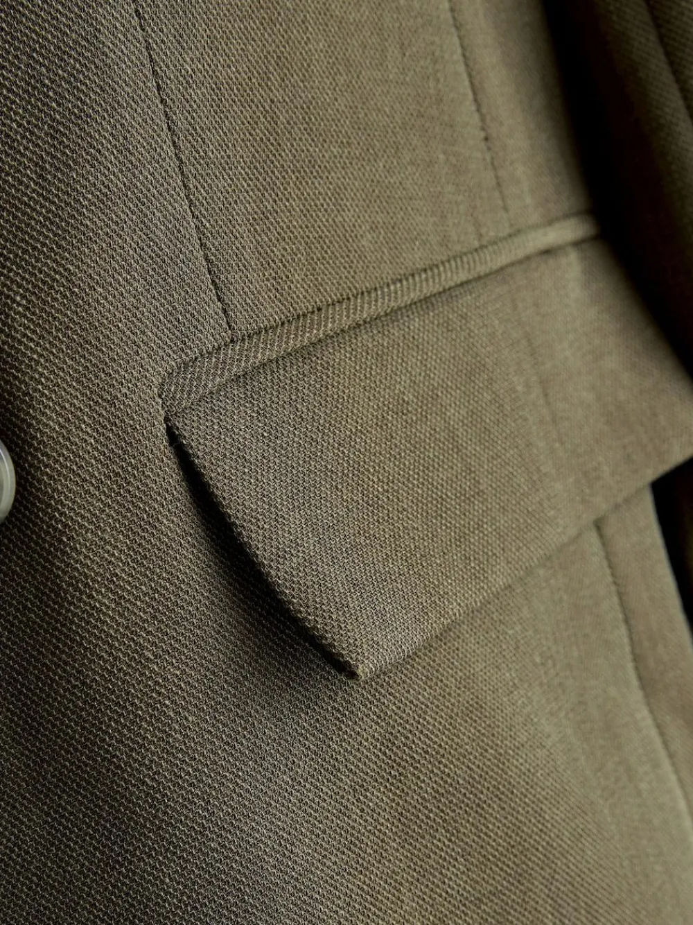 Next Khaki Green Relaxed Crosshatch Blazer^Women Blazers|Suits & Tailoring