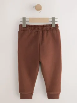 Discount Next Soft Touch Joggers 3 Pack (3mths-7yrs) Khaki Green/ Rust Brown/ Ecru