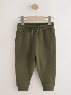 Discount Next Soft Touch Joggers 3 Pack (3mths-7yrs) Khaki Green/ Rust Brown/ Ecru