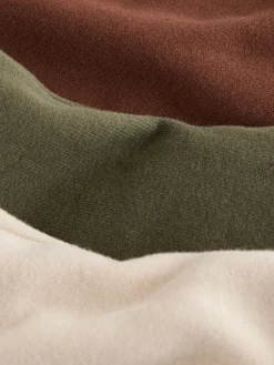 Discount Next Soft Touch Joggers 3 Pack (3mths-7yrs) Khaki Green/ Rust Brown/ Ecru