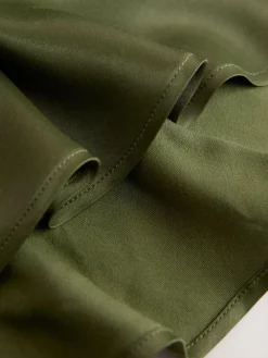 Best Next Khaki Green Satin Midi Skirt