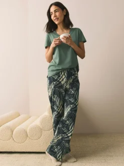 Outlet Next Short Sleeve Pyjamas Khaki Green