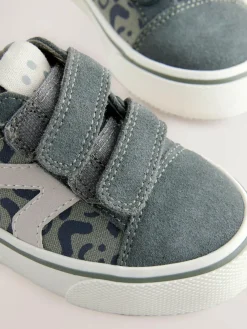 Next Khaki Green Standard Fit (F) Touch Fastening Skate Trainers^BOY Sneakers