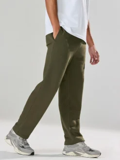 Sale Next Khaki Green Straight Fit Relaxed Fit Brushback Heavyweight Joggers