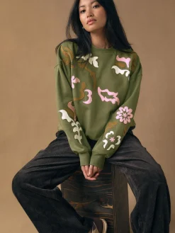 Next Sweatshirt with Appliqué Details^Women Nightwear|Hoodies & Sweatshirts