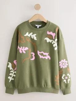 Next Sweatshirt with Appliqué Details^Women Nightwear|Hoodies & Sweatshirts