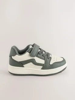 Discount Next Touch Fastening Elastic Lace Trainers Khaki Green