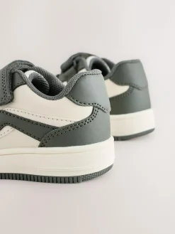 Discount Next Touch Fastening Elastic Lace Trainers Khaki Green