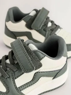 Discount Next Touch Fastening Elastic Lace Trainers Khaki Green