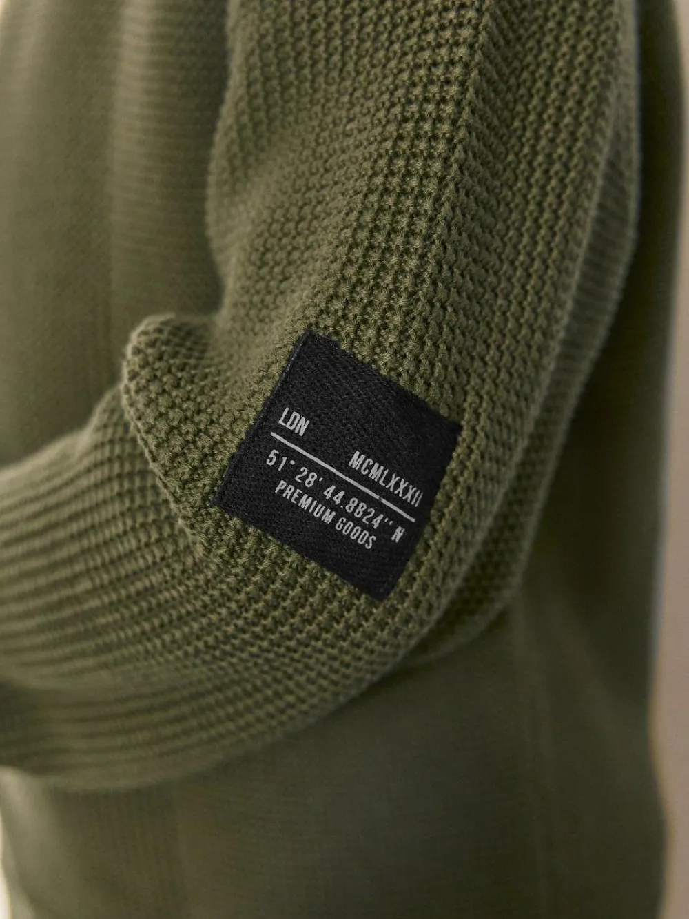 Discount Next Khaki Green Utility Knitted Crew Neck Jumper (3-16yrs)