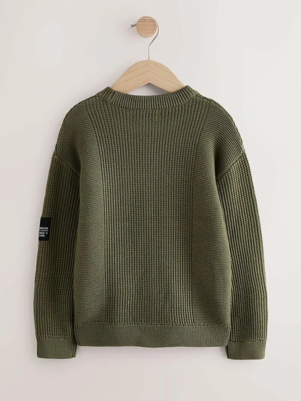 Discount Next Khaki Green Utility Knitted Crew Neck Jumper (3-16yrs)