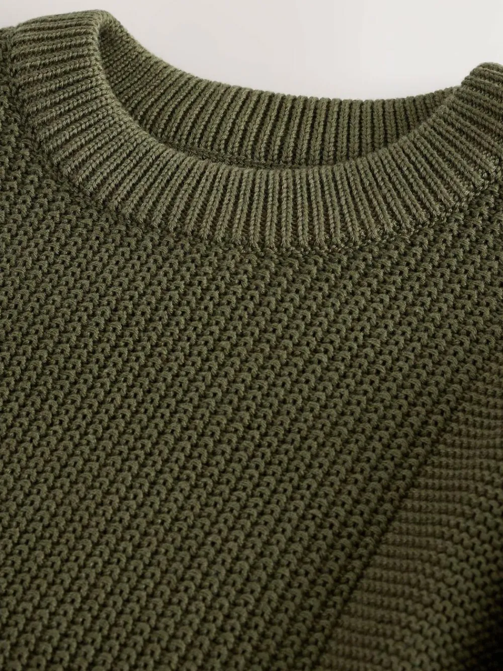 Discount Next Khaki Green Utility Knitted Crew Neck Jumper (3-16yrs)