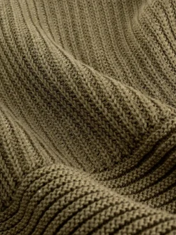 Next Khaki Green Utility Knitted Hoodie (3-16yrs)^BOY Knitwear & Sweaters|Knitwear