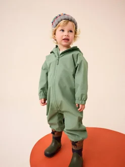 Best Next Khaki Green Waterproof Fleece Lined Puddlesuit (3mths-7yrs)