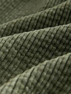 Next Khaki Green Wide Leg Soft Cord Trousers^Women Pants