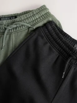 Next Regular Fit Joggers 2 Pack (3-16yrs) Khaki Green/Black