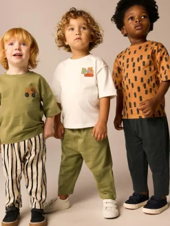 Next Short Sleeve T-Shirts & Joggers Set 3 Pack (3mths-7yrs)^BOY Multipacks|Tops