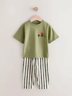 Next Short Sleeve T-Shirts & Joggers Set 3 Pack (3mths-7yrs)^BOY Multipacks|Tops