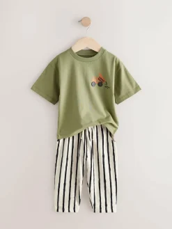 Next Short Sleeve T-Shirts & Joggers Set 3 Pack (3mths-7yrs)^BOY Multipacks|Tops