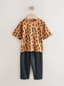 Next Short Sleeve T-Shirts & Joggers Set 3 Pack (3mths-7yrs)^BOY Multipacks|Tops