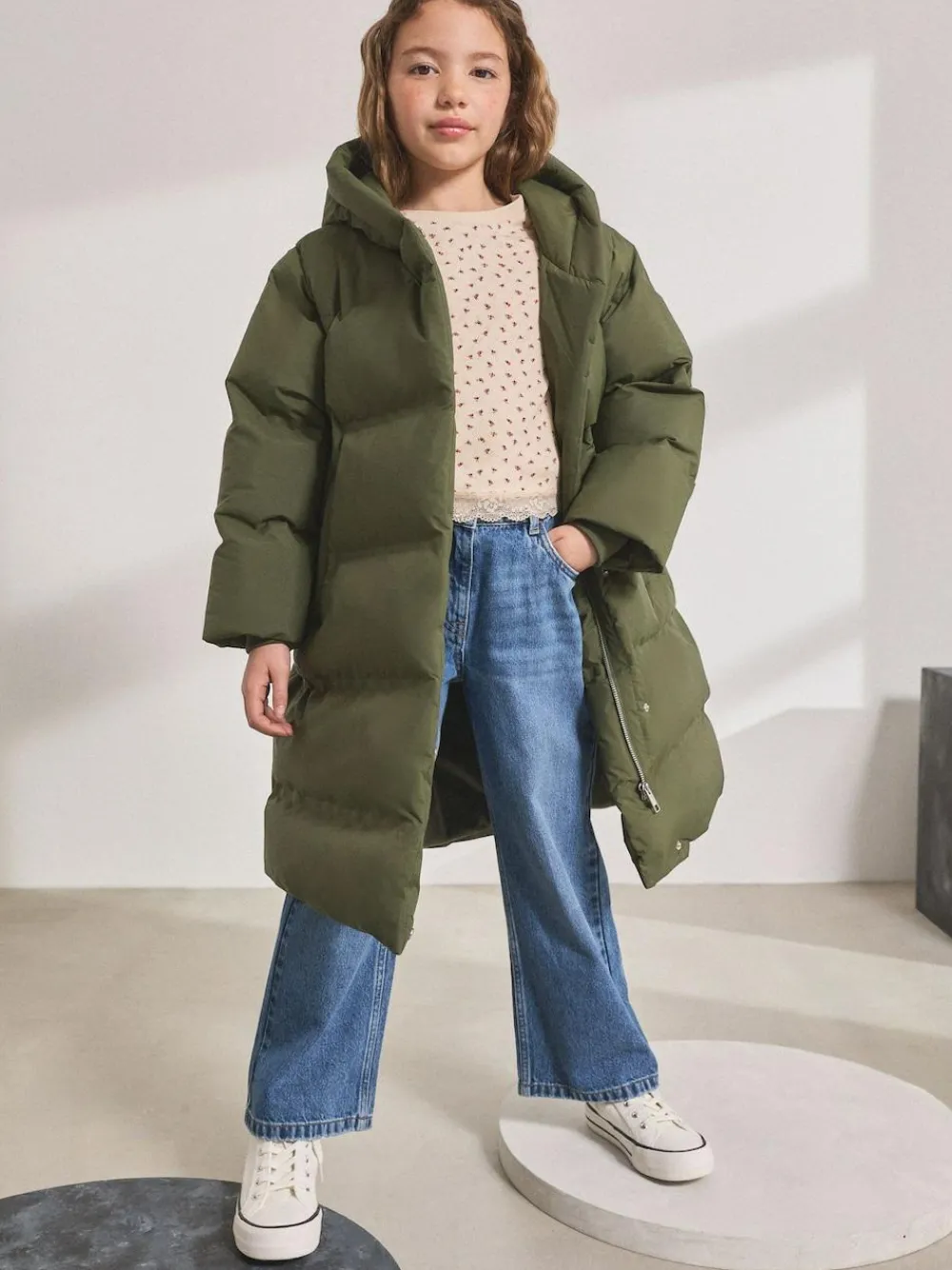 Best Next Waterproof Faux Fur Lined Padded Coat (3-16yrs) Khaki/Green