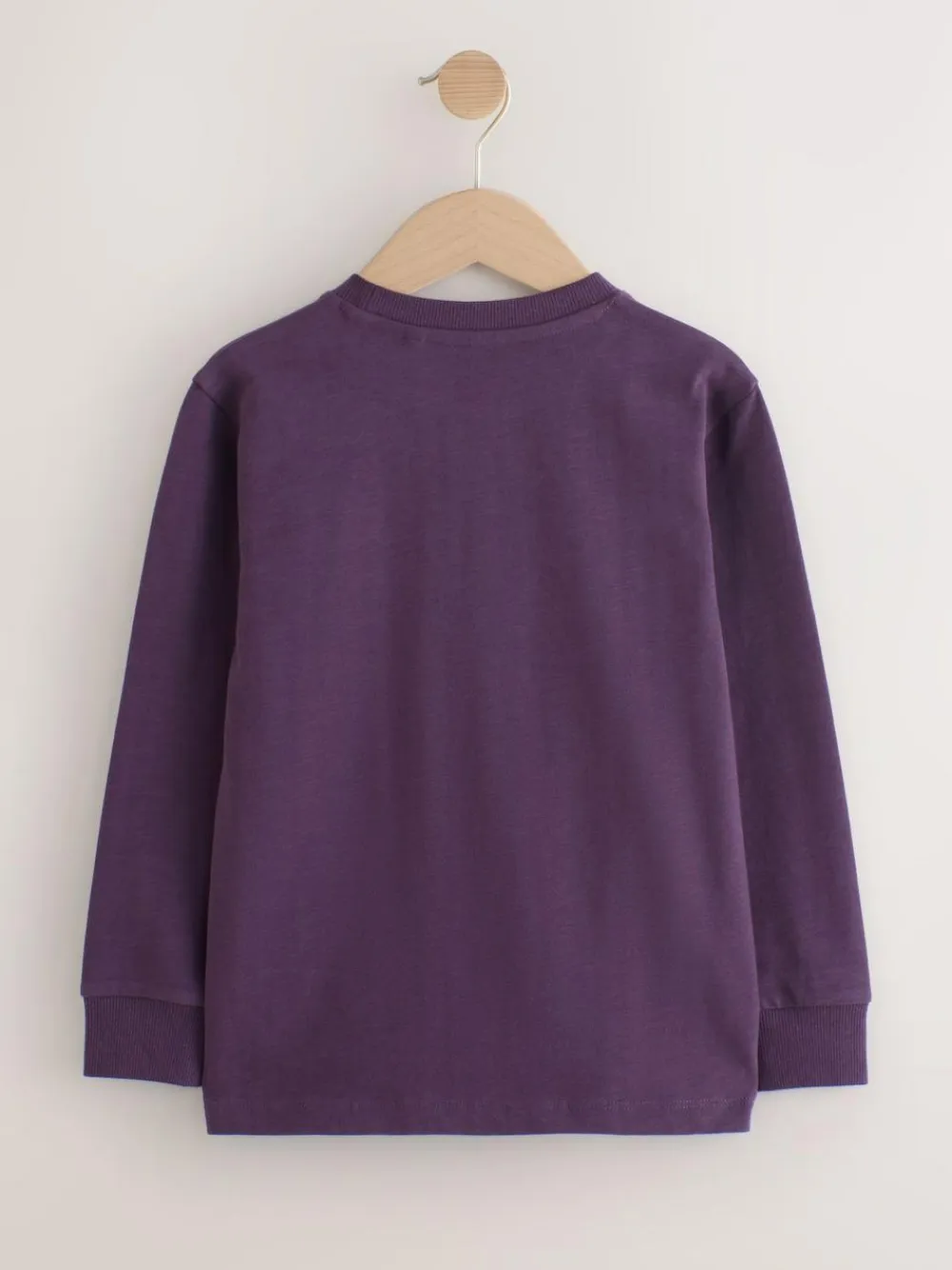 Outlet Next Stag Logo Long Sleeve Cosy T-Shirts 4 Pack (3-16yrs) Khaki/Tan/Purple/Navy