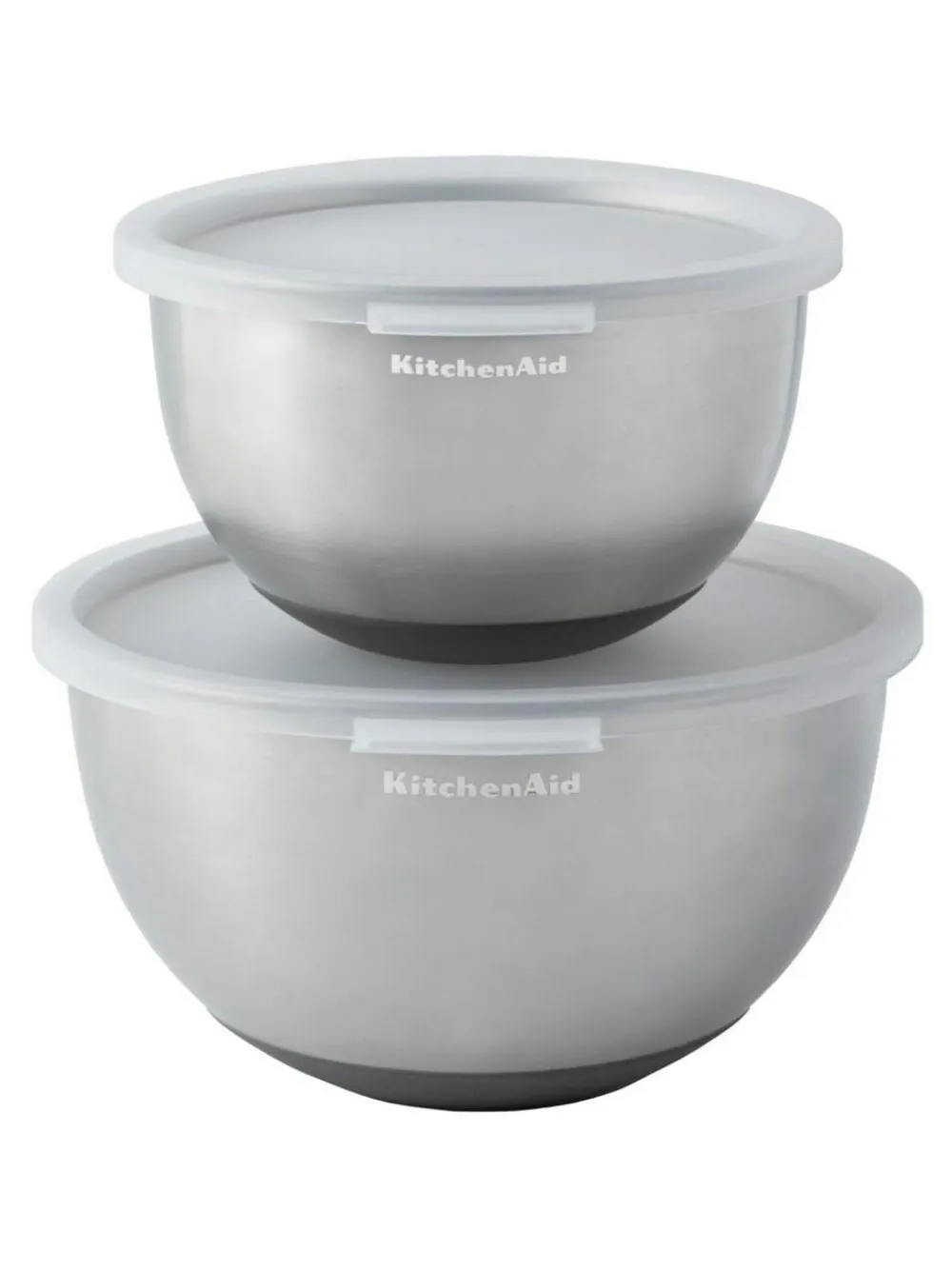 Kitchen Aid Set of 2 Silver Mixing Nesting Bowl^ Dinner Sets & Pasta Bowls