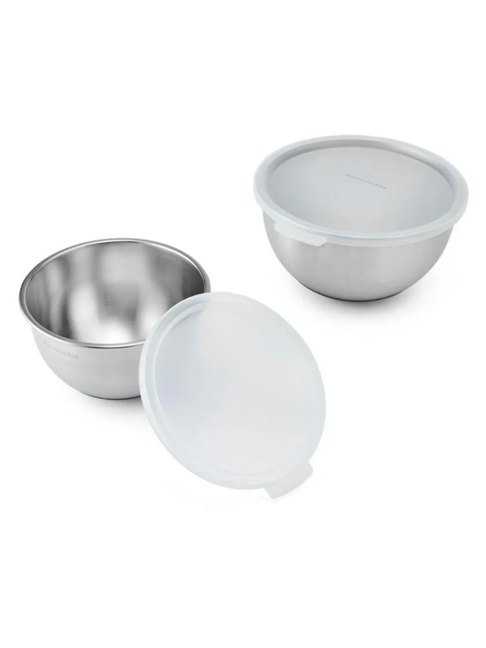 Kitchen Aid Set of 2 Silver Mixing Nesting Bowl^ Dinner Sets & Pasta Bowls