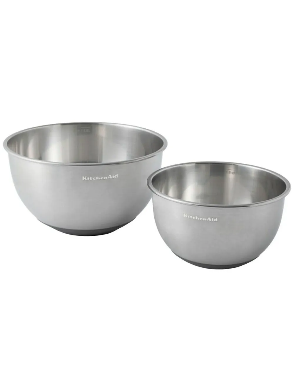 Kitchen Aid Set of 2 Silver Mixing Nesting Bowl^ Dinner Sets & Pasta Bowls