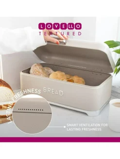 Sale Kitchencraft Cream Textured Bread Bin Sleek Storage