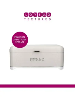 Sale Kitchencraft Cream Textured Bread Bin Sleek Storage