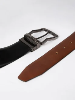 Hot Lakeland Leather Black Calder Reversible Belt
