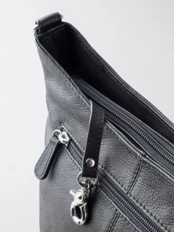 Discount Lakeland Leather Grasmere Cross-Body Bag Black