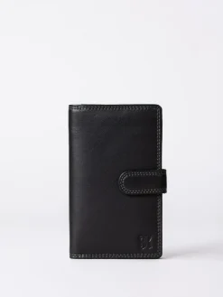 Hot Lakeland Leather Black Medium Tab Purse