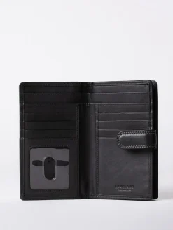 Hot Lakeland Leather Black Medium Tab Purse