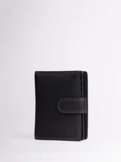 Best Lakeland Leather Black Small Tab Purse