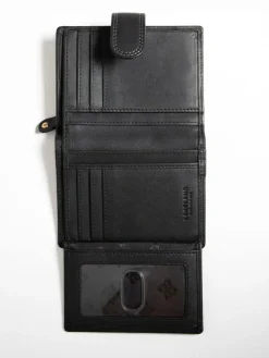 Best Lakeland Leather Black Small Tab Purse