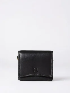Hot Lakeland Leather Black Small Leather Flapover Purse