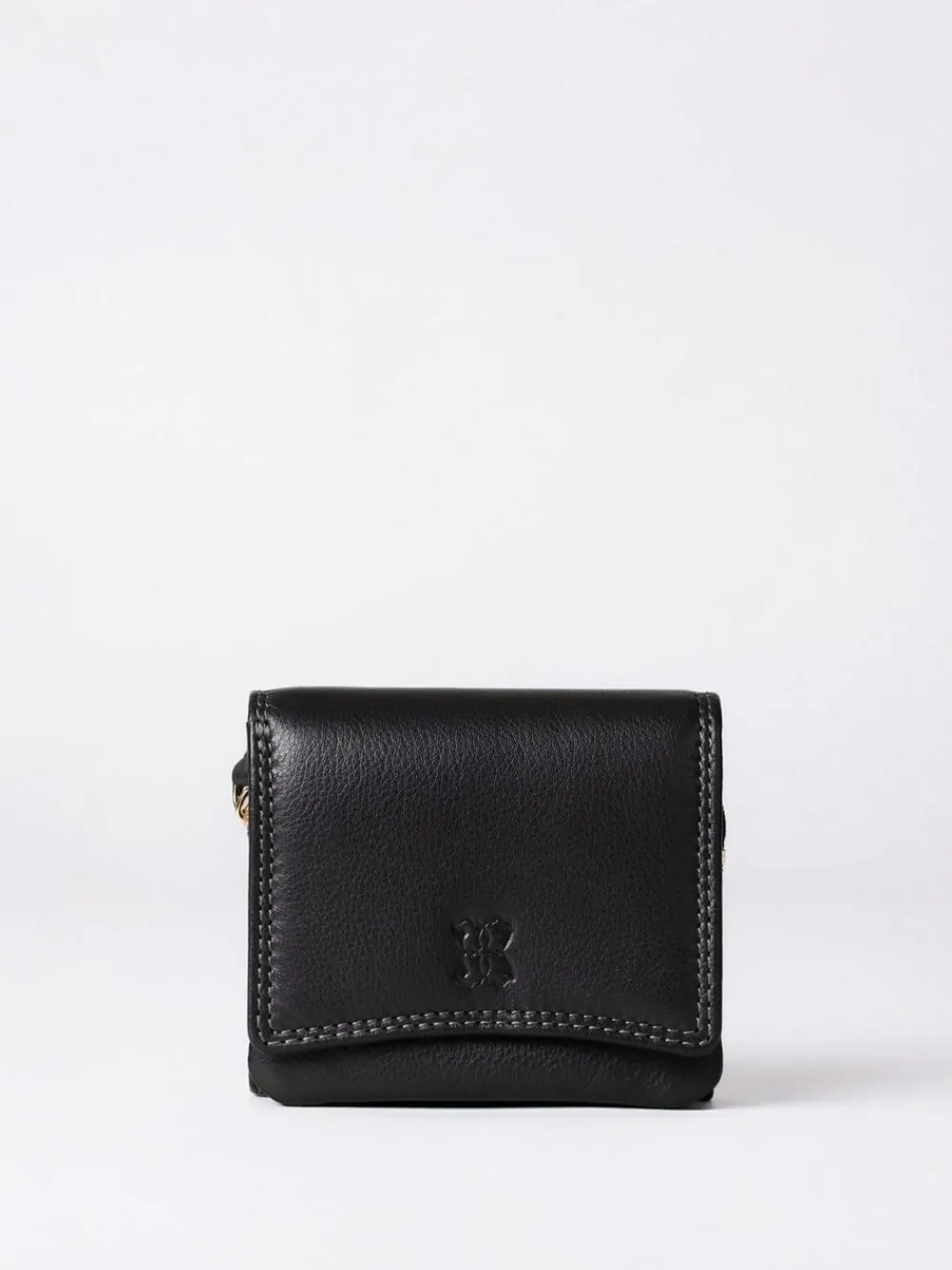 Hot Lakeland Leather Black Small Leather Flapover Purse
