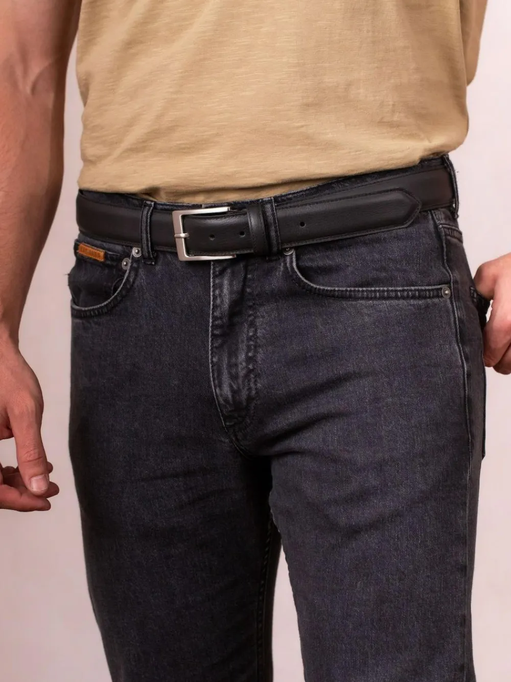 Online Lakeland Leather Staveley Leather Belt Black