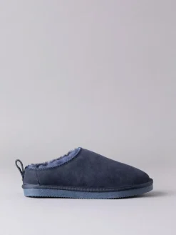 Discount Lakeland Leather Ladies Sheepskin Clog Winter Slippers Blue