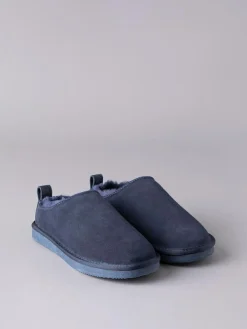 Discount Lakeland Leather Ladies Sheepskin Clog Winter Slippers Blue