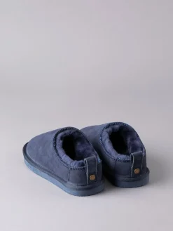 Discount Lakeland Leather Ladies Sheepskin Clog Winter Slippers Blue