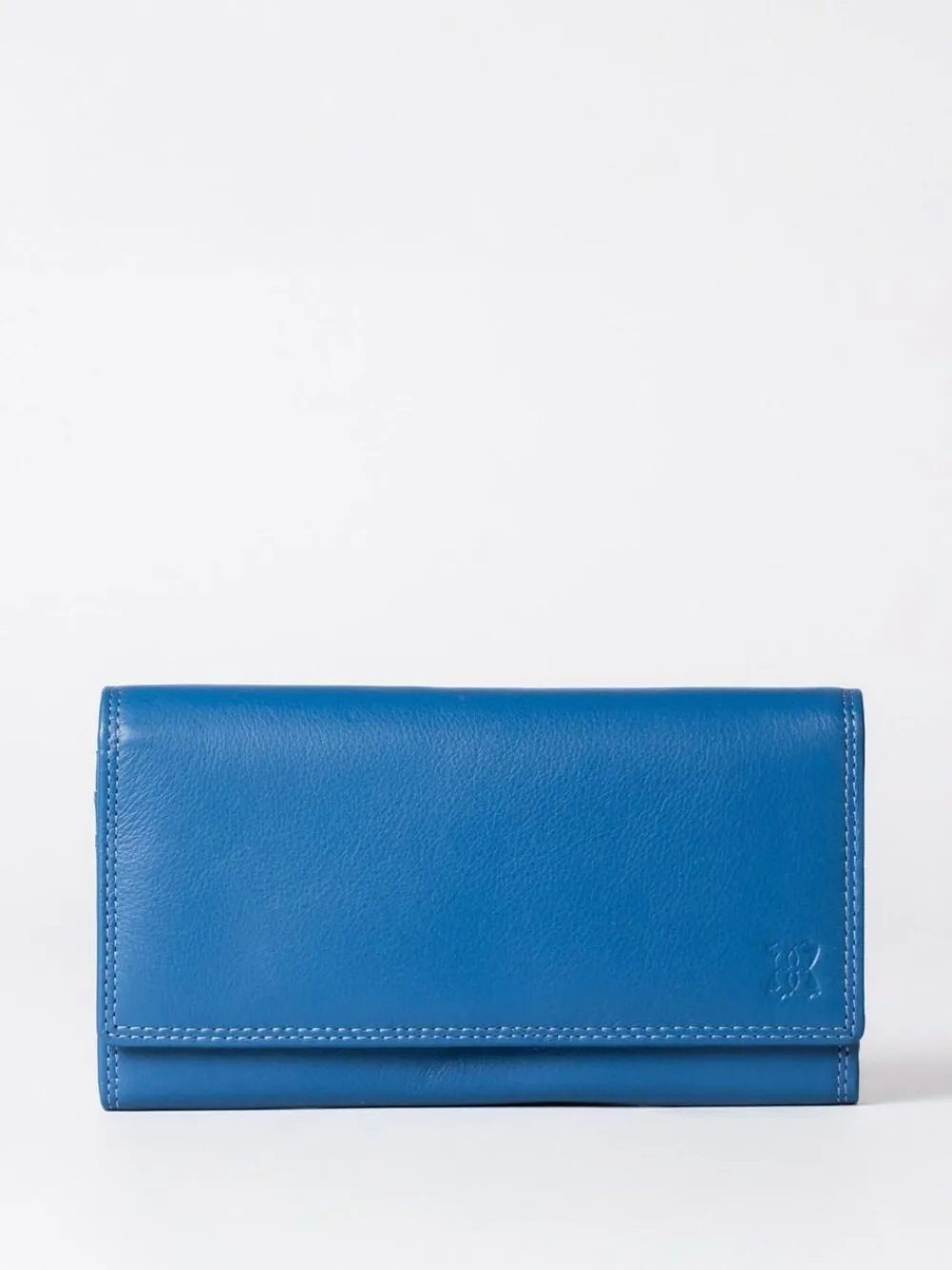 Sale Lakeland Leather Blue Marl Large Flapover Purse
