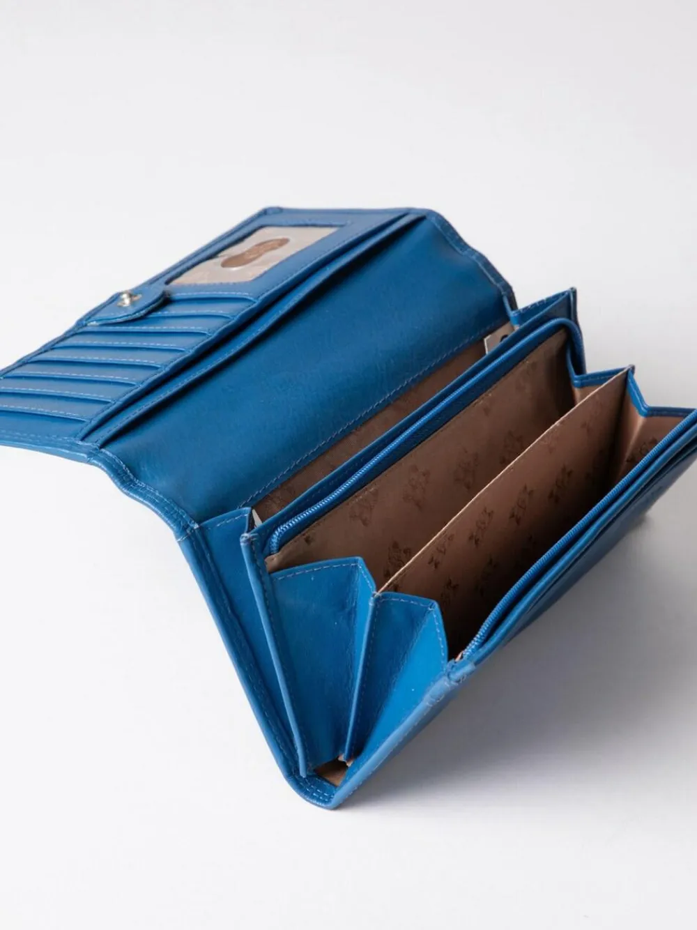 Sale Lakeland Leather Blue Marl Large Flapover Purse