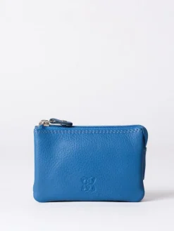 Lakeland Leather Blue Multi Pocket Coin Purse^Women Purses