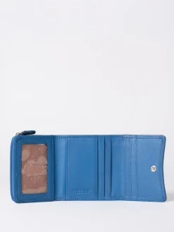 Discount Lakeland Leather Blue Small Leather Flapover Purse